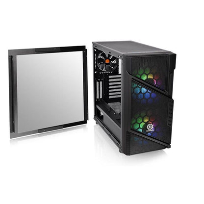 thermaltake pc cabinets thermaltake commander c 31 dual 200mm argb fans tempered glass atx mid tower computer chassis
