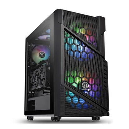 thermaltake pc cabinets thermaltake commander c 31 dual 200mm argb fans tempered glass atx mid tower computer chassis