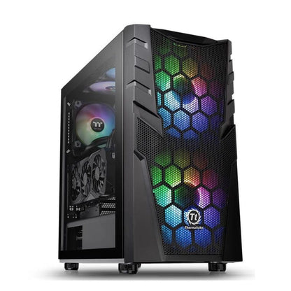 thermaltake pc cabinets thermaltake commander c 32 dual 200mm argb fans tempered glass atx mid tower computer chassis