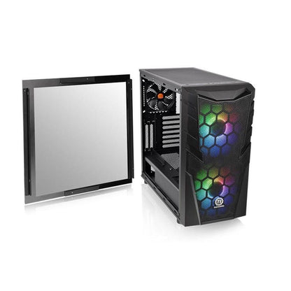 thermaltake pc cabinets thermaltake commander c 32 dual 200mm argb fans tempered glass atx mid tower computer chassis