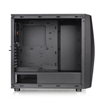thermaltake pc cabinets thermaltake commander c 34 dual 200mm argb fans tempered glass atx mid tower computer chassis- black
