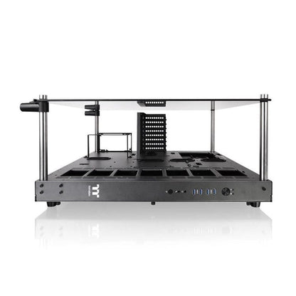 thermaltake pc cabinets thermaltake core p5 tempered glass ti edition atx wall mount computer chassis