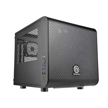 thermaltake pc cabinets thermaltake core v1 mini computer chassis- black