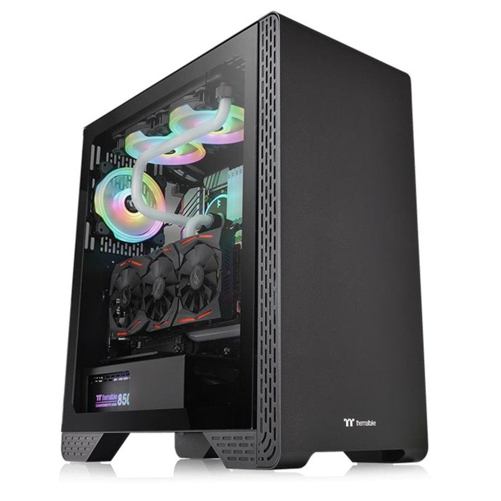 thermaltake pc cabinets thermaltake s300 tempered glass edition mid tower computer chassis