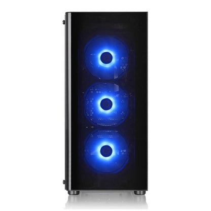 thermaltake pc cabinets thermaltake v200 tempered glass rgb edition mid tower computer chassis