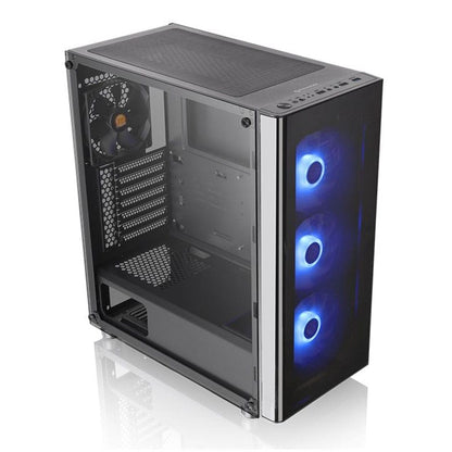 thermaltake pc cabinets thermaltake v200 tempered glass rgb edition mid tower computer chassis