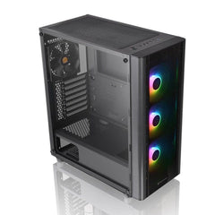 ThermalTake PC Cabinets ThermalTake V250 TG ARGB Mid-Tower Computer Chassis- Black