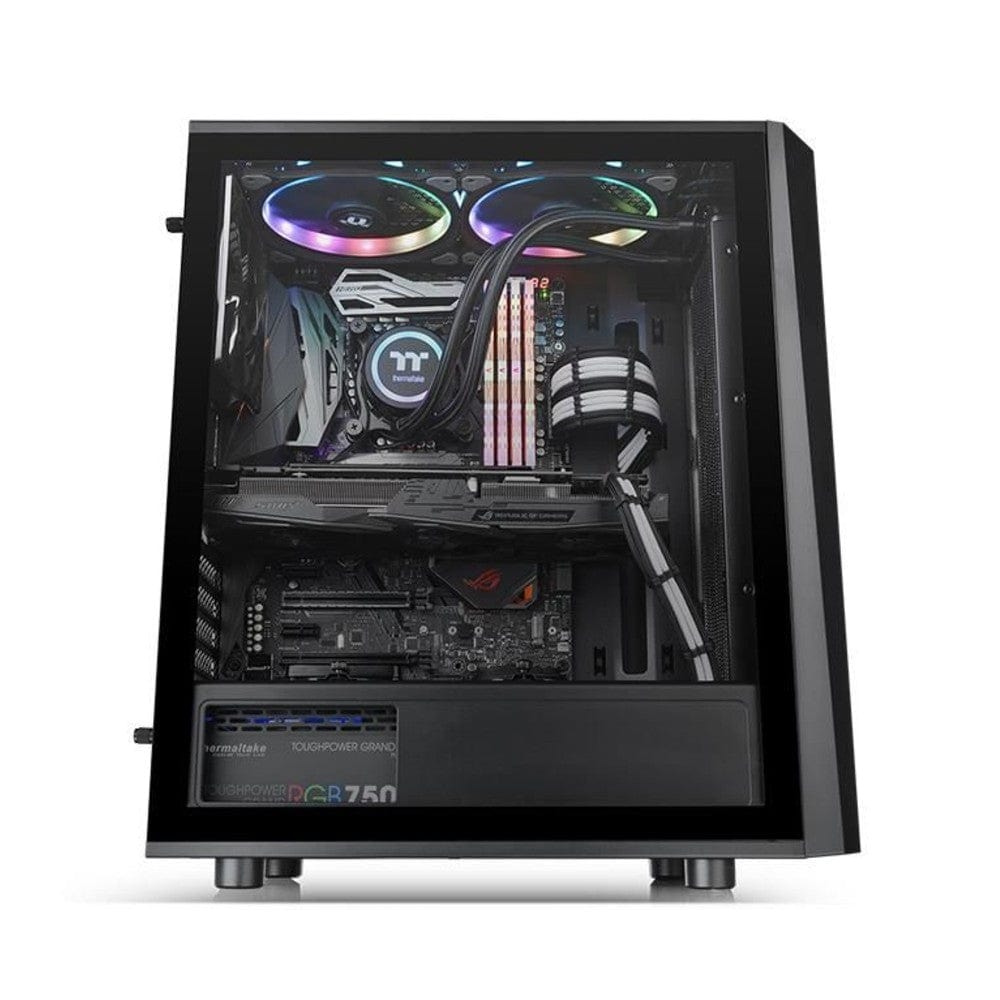 thermaltake pc cabinets thermaltake versa j24 tempered glass argb edition mid tower computer chassis