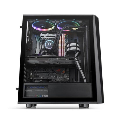 thermaltake pc cabinets thermaltake versa j24 tempered glass argb edition mid tower computer chassis