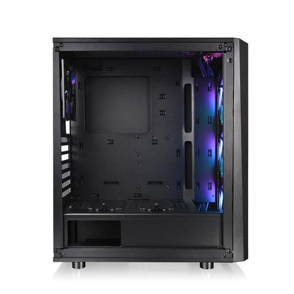 thermaltake pc cabinets thermaltake versa j24 tempered glass argb edition mid tower computer chassis