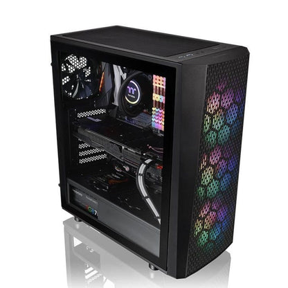thermaltake pc cabinets thermaltake versa j24 tempered glass argb edition mid tower computer chassis
