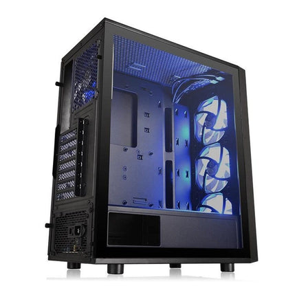 thermaltake pc cabinets thermaltake versa j25 tempered glass rgb edition mid tower computer chassis