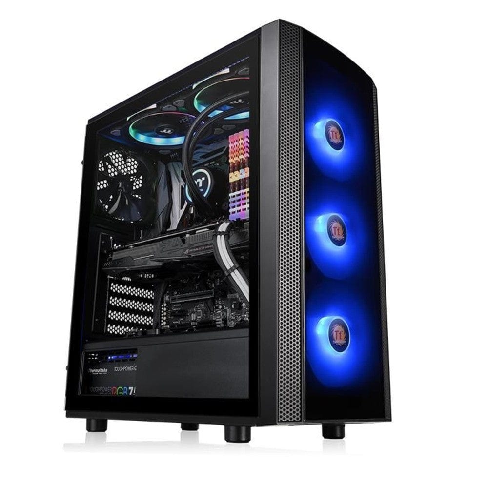 thermaltake pc cabinets thermaltake versa j25 tempered glass rgb edition mid tower computer chassis