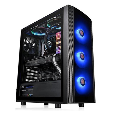 thermaltake pc cabinets thermaltake versa j25 tempered glass rgb edition mid tower computer chassis