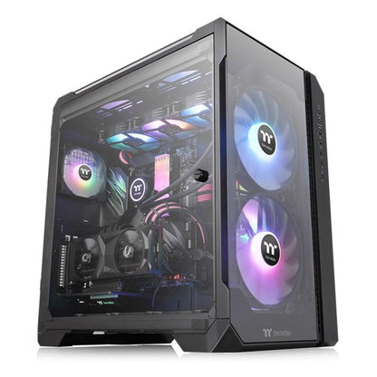 thermaltake pc cabinets thermaltake view 51 tempered glass argb edition full tower computer chassis