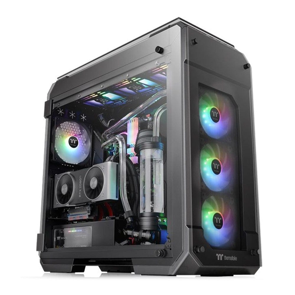 thermaltake pc cabinets thermaltake view 71 tempered glass argb edition full tower computer chassis