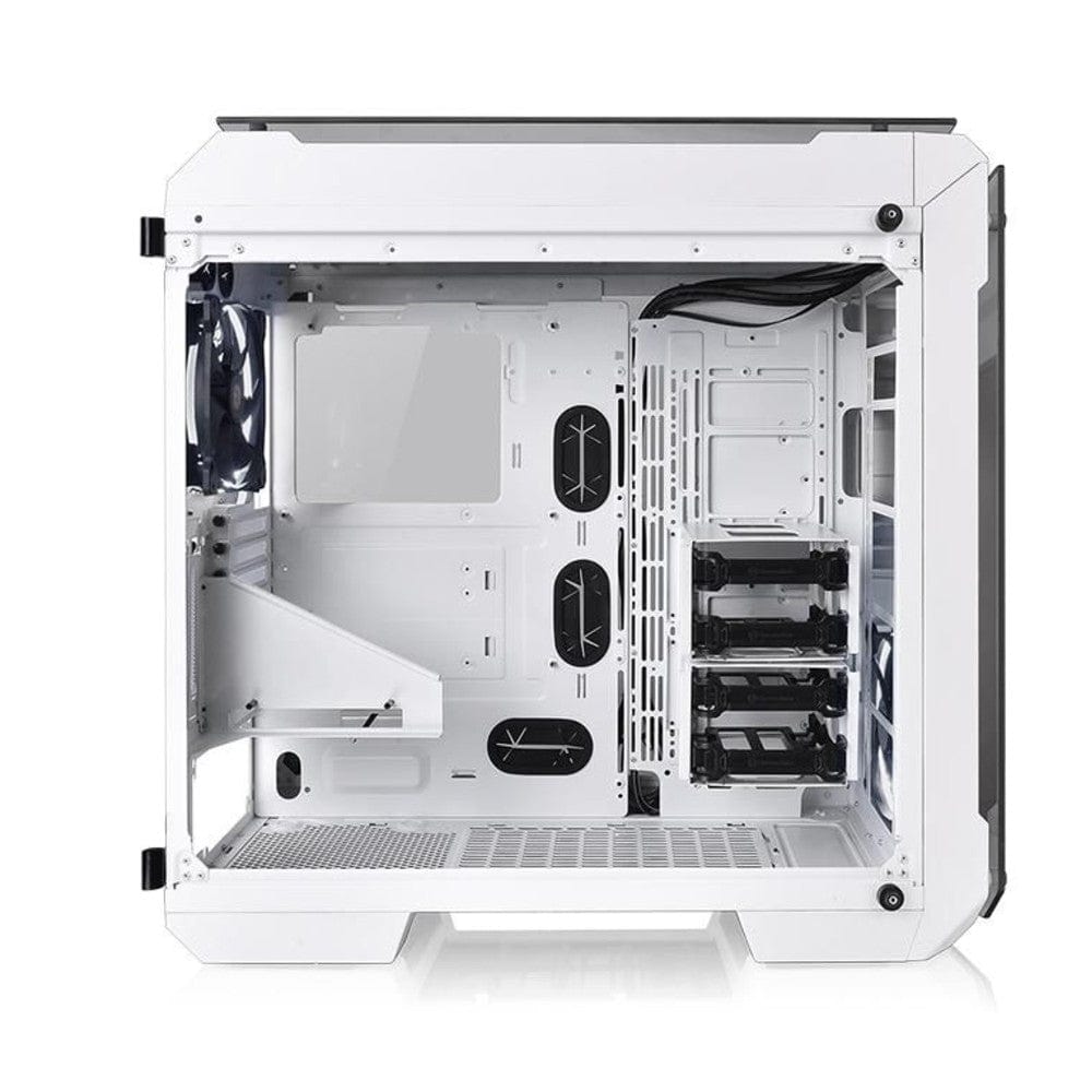thermaltake pc cabinets thermaltake view 71 tempered glass snow edition full tower computer chassis