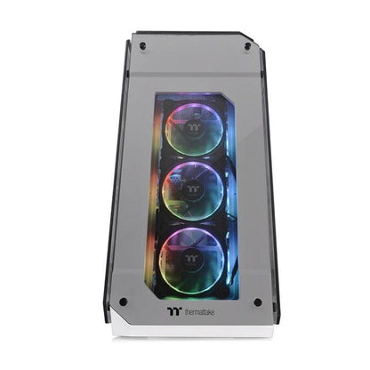 thermaltake pc cabinets thermaltake view 71 tempered glass snow edition full tower computer chassis