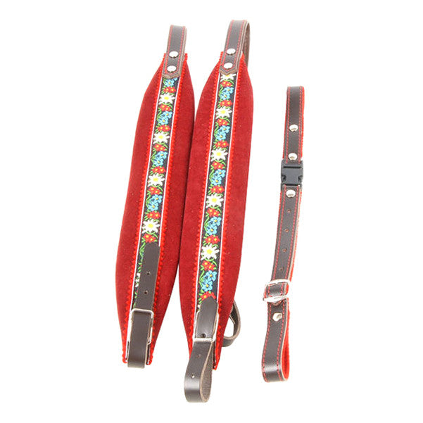 thomann accordion accessories & parts thomann 70 pro accordion strap - flower, brown leather