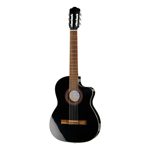 Thomann Classical Guitars Thomann Classic-CE 4/4 Classical Guitar - Black High Gloss