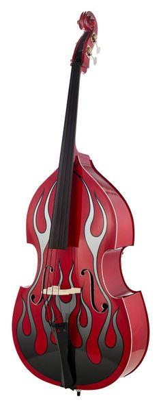 Thomann Double Bass Thomann Rockabilly Slap Flames Bass RD