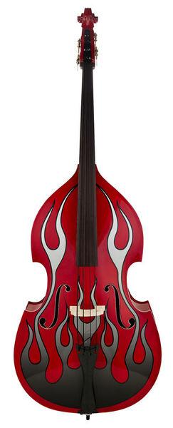 thomann double bass thomann rockabilly slap flames bass rd