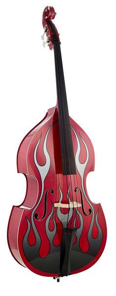 Thomann Double Bass Thomann Rockabilly Slap Flames Bass RD