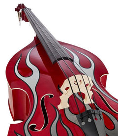 Thomann Double Bass Thomann Rockabilly Slap Flames Bass RD