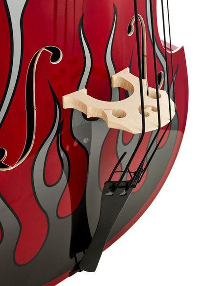thomann double bass thomann rockabilly slap flames bass rd