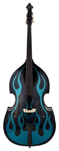Thomann Double Bass Thomann Rockabilly Sparkle Flames B/P