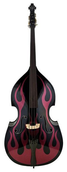 thomann double bass thomann rockabilly sparkle flames r/p