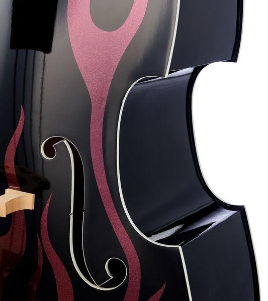 thomann double bass thomann rockabilly sparkle flames r/p