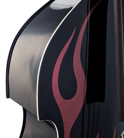 thomann double bass thomann rockabilly sparkle flames r/p