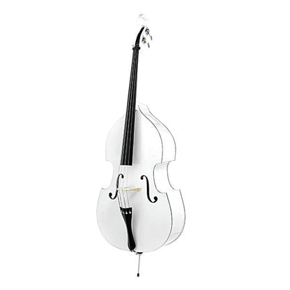 Thomann Double Bass White with Black Rims Thomann Rockabilly 3/4 Double Bass