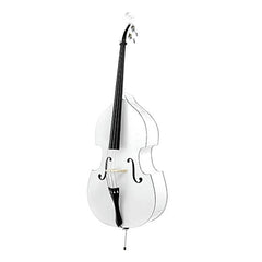 Thomann Double Bass White with Black Rims Thomann Rockabilly 3/4 Double Bass