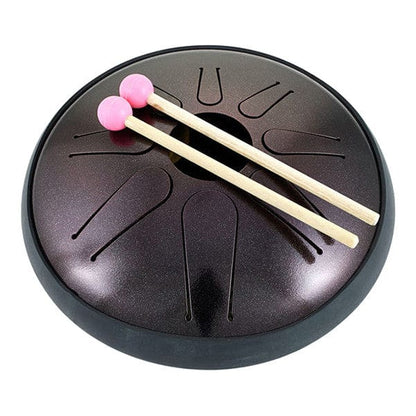 Thomann Hand Percussions Dark Red Powder Coated Thomann 20cm Sphere Steel Tongue Drum with Pickup