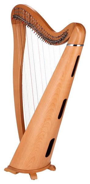 thomann harps thomann roundback harp beechwood 34