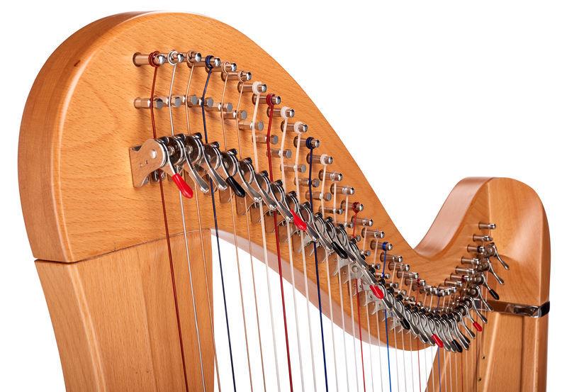 thomann harps thomann roundback harp beechwood 34