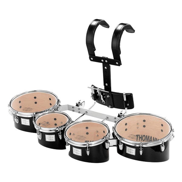 Thomann Marching Tom-Toms Black Thomann QT04 Marching Quad Tom Set
