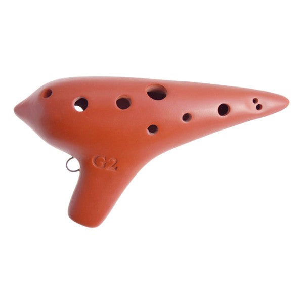 thomann ocarinas thomann 10-holes g2 concert ocarina with double hole - natural