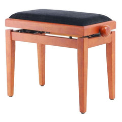 Thomann Piano Benches Cherry Matte Thomann KB-45 Piano Bench - Black Velour Upholstery