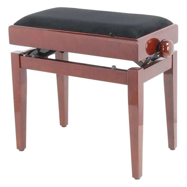 thomann piano benches mahogany polished thomann kb-55 piano bench - black velour upholstery    #color_mahogany-polished