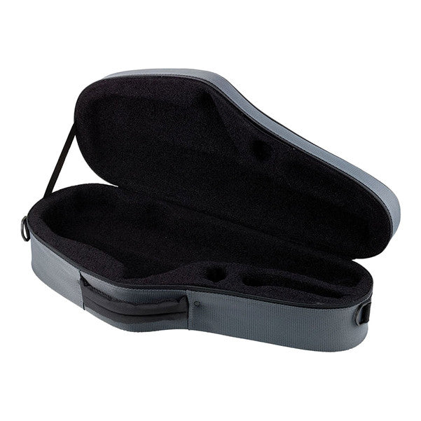 thomann saxophone gigbags, cases & covers thomann alto saxophone shaped light case - grey/black