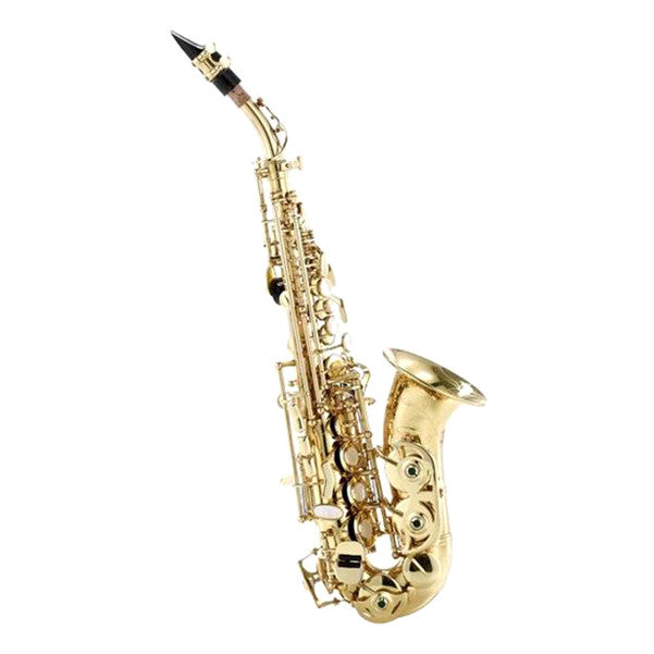 thomann saxophones thomann tcs-350 curved soprano saxophone - brass lacquered