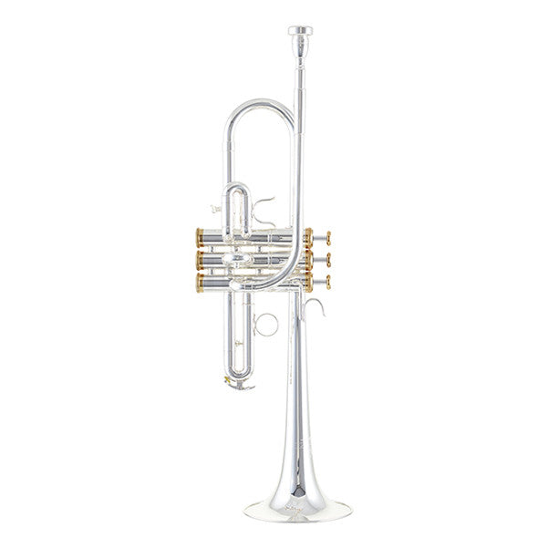 thomann trumpets thomann etr-3300s eb/d trumpet - silver plated high gloss