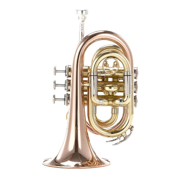 thomann trumpets thomann tr 25g bb-pocket trumpet - clear lacquered