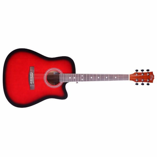 trinity acoustic guitars red trinity tny-5000 41inch acoustic guitar with cutaway      #color_red