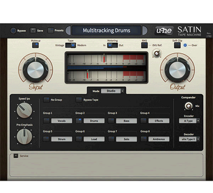 u-he Software Virtual Processors u-He Satin Reverb