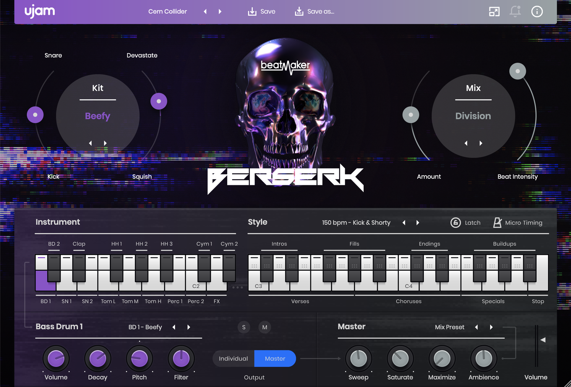 Ujam Virtual Instruments UJAM BERSERK: Drum Machine