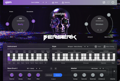 Ujam Virtual Instruments UJAM BERSERK: Drum Machine